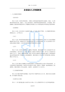 企业基本人力资源政策