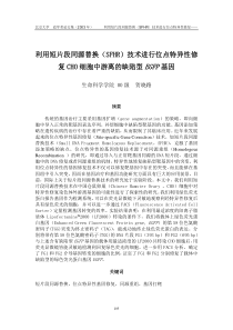 利用短片段同源替换(SFHR)技术进行位点特异修复CHO细胞