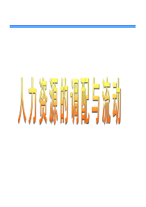 清华大学人力资源管理教学讲义(调配流动(