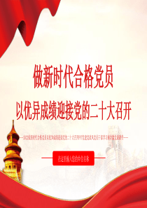 做新时代合格党员学习辅导微党课课件