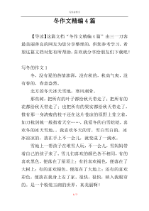 冬作文精编4篇