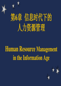 第6章信息时代的人力资源管理
