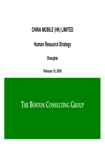 某移动公司做的相关人力资源报告（英文PPT 101页）