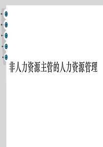 非人力资源主管的人力资源管理（PPT 80页）