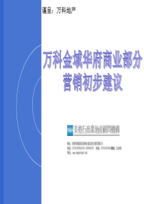 万科_深圳万科金域华府商业部分营销建议_123PPT_美格行