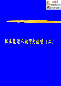 职业经理人的12大技能(二)-HR猫猫