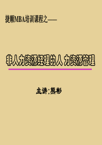 非HR经理的HR管理（PPT86页)