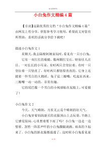 小白兔作文精编4篇