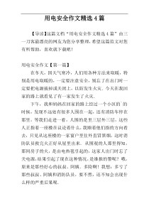 用电安全作文精选4篇