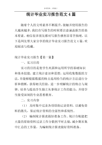 统计毕业实习报告范文4篇