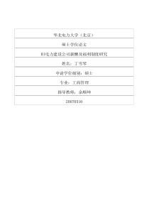 BI电力建设公司薪酬及福利制度研究