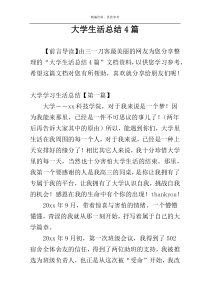 大学生活总结4篇