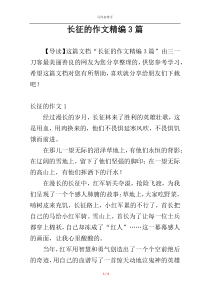 长征的作文精编3篇