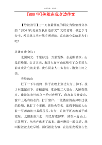 [800字]美就在我身边作文