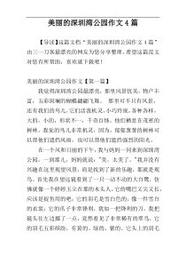 美丽的深圳湾公园作文4篇