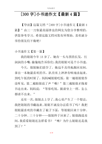 [300字]小书迷作文【最新4篇】