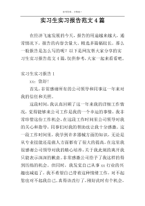实习生实习报告范文4篇
