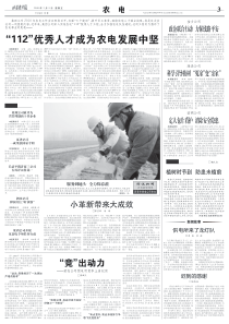 112优秀人才成为农电发展中坚
