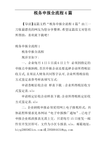 税务申报全流程4篇