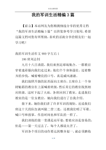 我的军训生活精编3篇