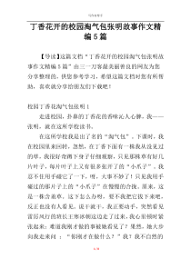 丁香花开的校园淘气包张明故事作文精编5篇