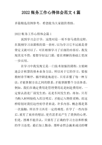 2022账务工作心得体会范文4篇