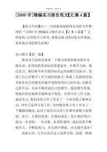 [5000字]精编实习报告范文【汇集4篇】