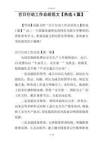 百日行动工作总结范文【热选4篇】