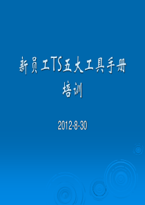 新员工TS五大工具手册