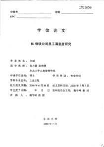 BL钢铁公司员工满意度研究