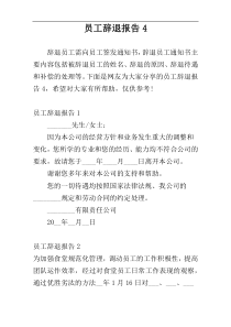员工辞退报告4
