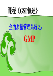 GMP(4GMP的机构与人员)