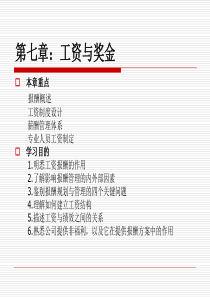 人力资源管理--第七章工资与奖金(PPT35)