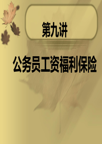 第九讲公务员工资福利保险