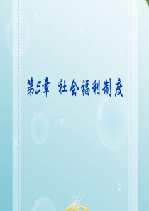 第五章 社会福利制度