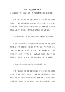 企业工资支付操作要点