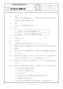保卫科员工薪酬方案