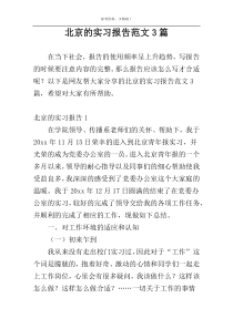 北京的实习报告范文3篇
