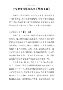公安类实习报告范文【热选4篇】