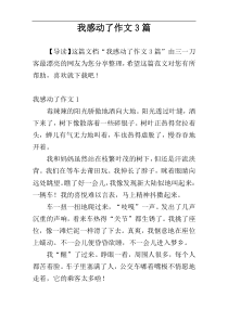 我感动了作文3篇