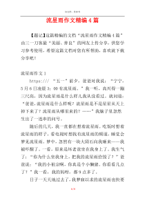 流星雨作文精编4篇