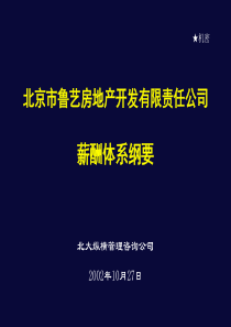 北大纵横—北京鲁艺房地产薪酬体系汇报提纲