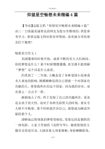 仰望星空畅想未来精编4篇