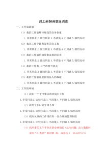 员工薪酬满意度调查