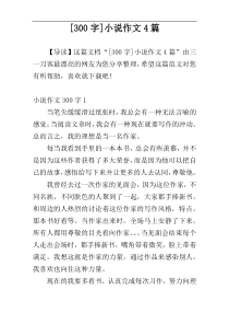 [300字]小说作文4篇