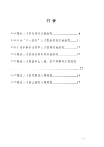 《特色人才特殊政策暂行办法》