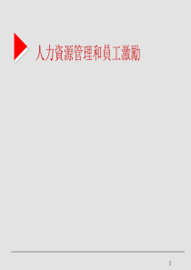【培训课件】人力资源管理和员工激励