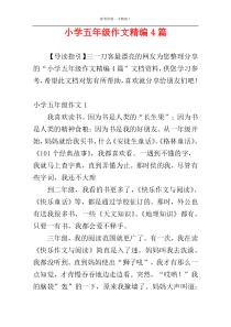 小学五年级作文精编4篇