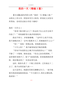 我的一天（精编3篇）