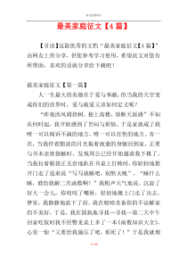 最美家庭征文【4篇】